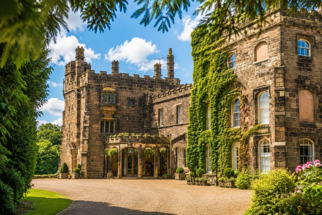 Ripley Castle and its walled gardens near Harrogate