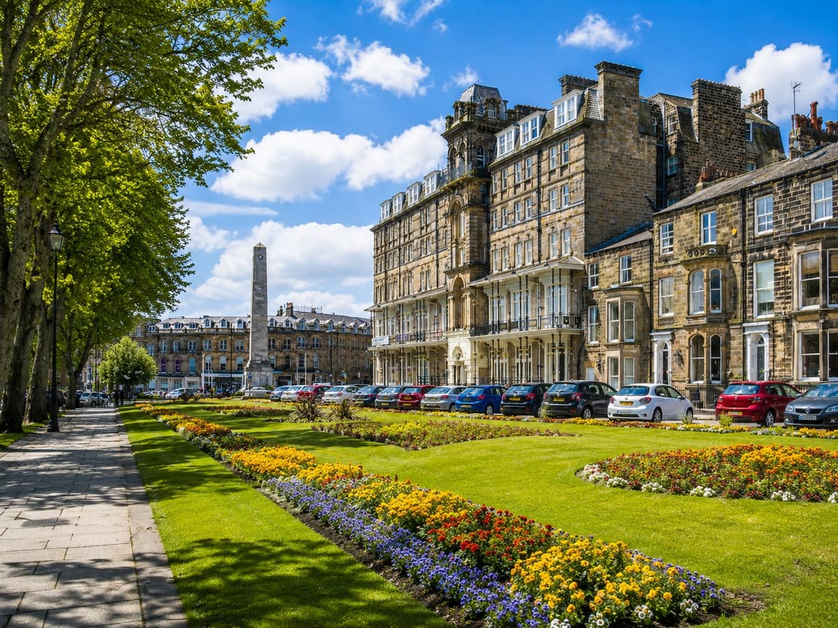 A Georgian townhouse hotel in Harrogate, typical of the spa town's range of accommodation