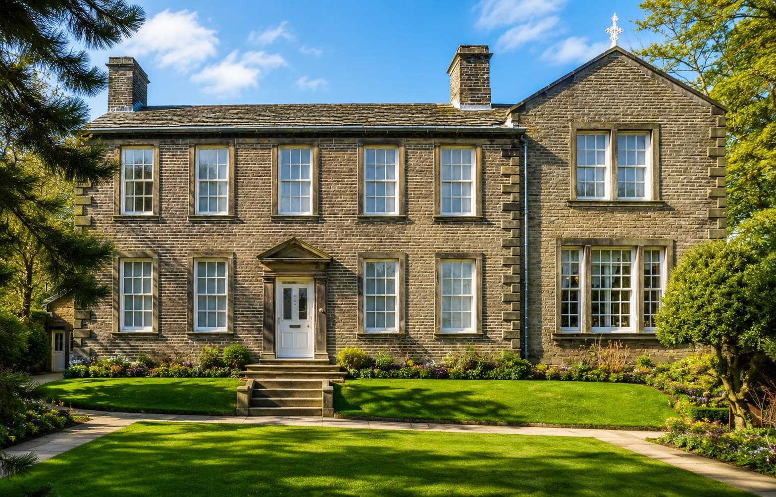 The Georgian parsonage at Haworth where the Brontë family lived